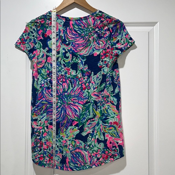 Lilly Pulitzer Multicolor Floral Short Sleeve Tee Size xs - Picture 3 of 7